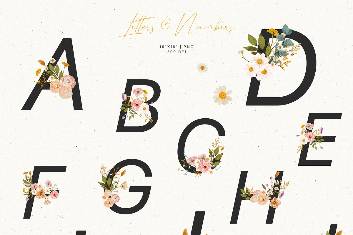 Bohemian Flower Collection, an Illustration by annartdreams (Photo 8 of 11)