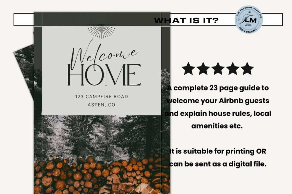 Airbnb Book - Modern Boho, a Household Mockup by Freedom Business Shop (Photo 3 of 9)