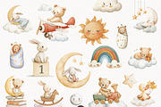 Dreamy Nursery Clipart Bundle, an Animal Illustration by PaintPixelCo (Thumbnail 4 of 13)