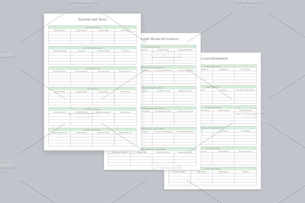 Sign up Planner Pages Set V-07, a Stationery Template by shahsoft (Photo 2 of 3)