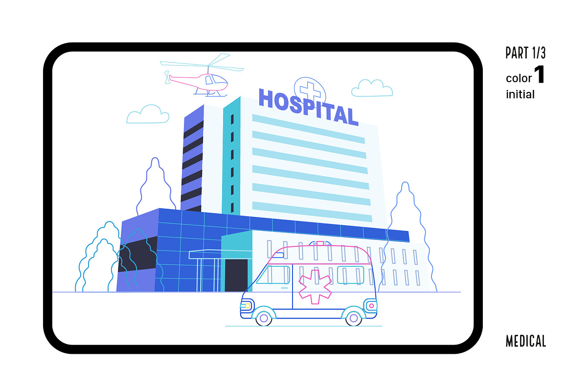 Medical, Part 1, colors 1&3, a Templates & Theme by Grivina's shop (Photo 2 of 15)