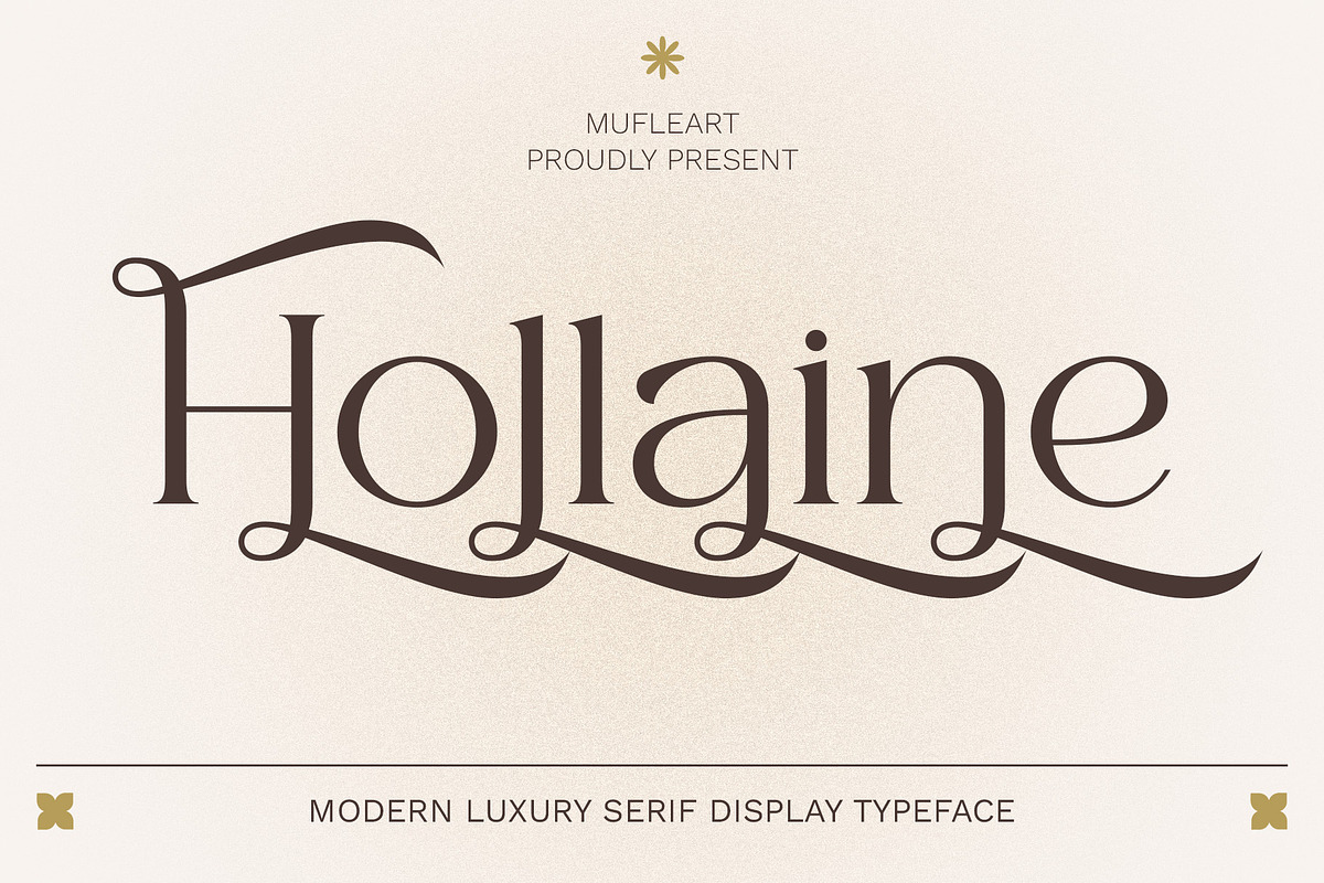 Hollaine - Luxury Serif Typeface, a Serif Font by Muflieart (Photo 1 of 11)