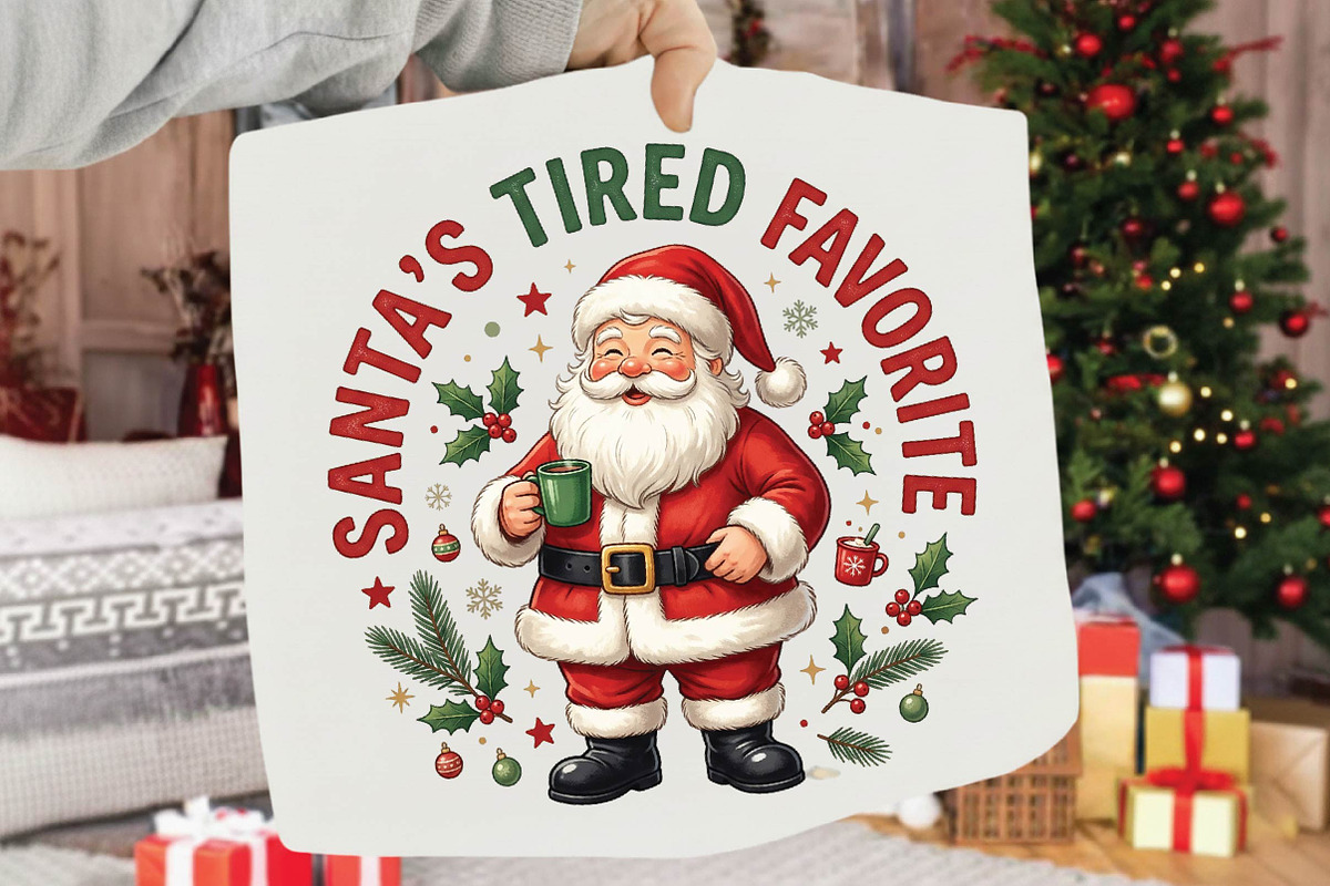 Santa’s Tired Favorite Christmas PNG, a Seasonal Illustration by DreamPrint404 (Photo 2 of 6)