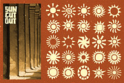 Sun Cut Out Vector Pack, a Solid Icon by Tekuni (Thumbnail 3 of 10)