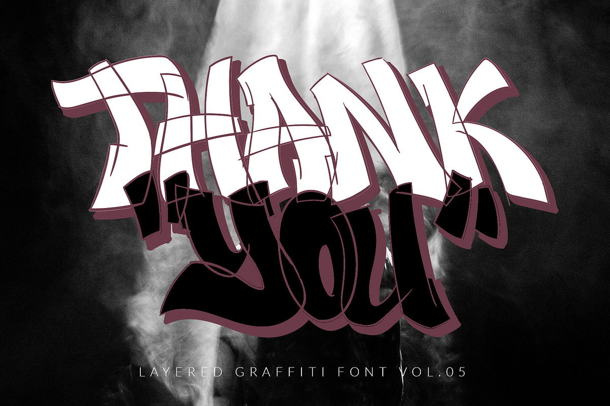 Sketch Flow - Layered Graffiti Font, a Blackletter Font by SemutHitam Creative (Photo 6 of 6)
