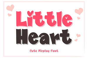 Little Heart | Handwriting Font, a Handwritten Font by AnningArts