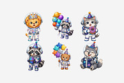 Outer Space Birthday Clipart Bundle, a Seasonal Illustration by Tanya Kart (Thumbnail 3 of 5)