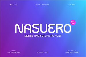 Nasuero - Digital & Futuristic Font, a Sans Serif Font by QR Design Studio