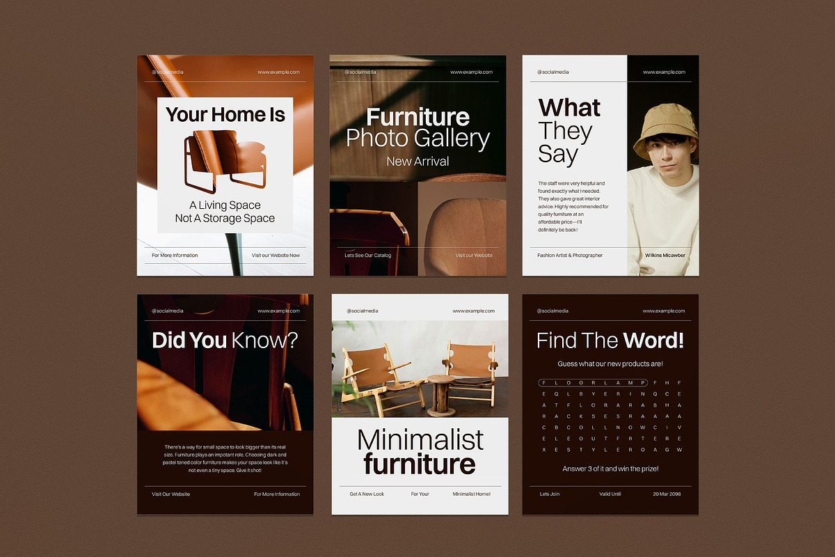 Furniture Set Instagram Template, a Social Media Template by graphicook (Photo 2 of 3)