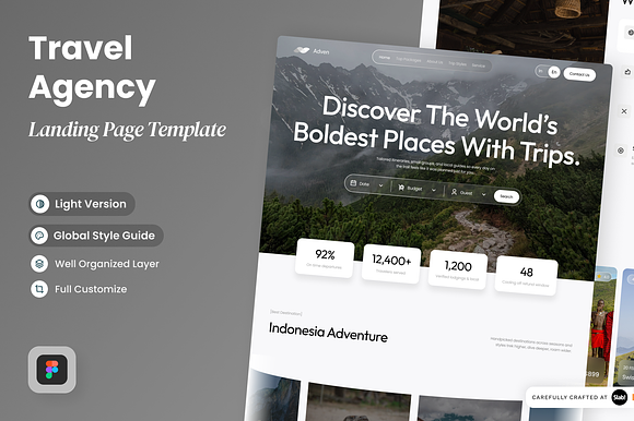 Adven -Adventure Travel Landing Page preview 5