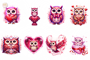 Cute Kawaii Owl PNG Clipart Bundle, an Animal Illustration by KennedyStudio (Thumbnail 2 of 5)