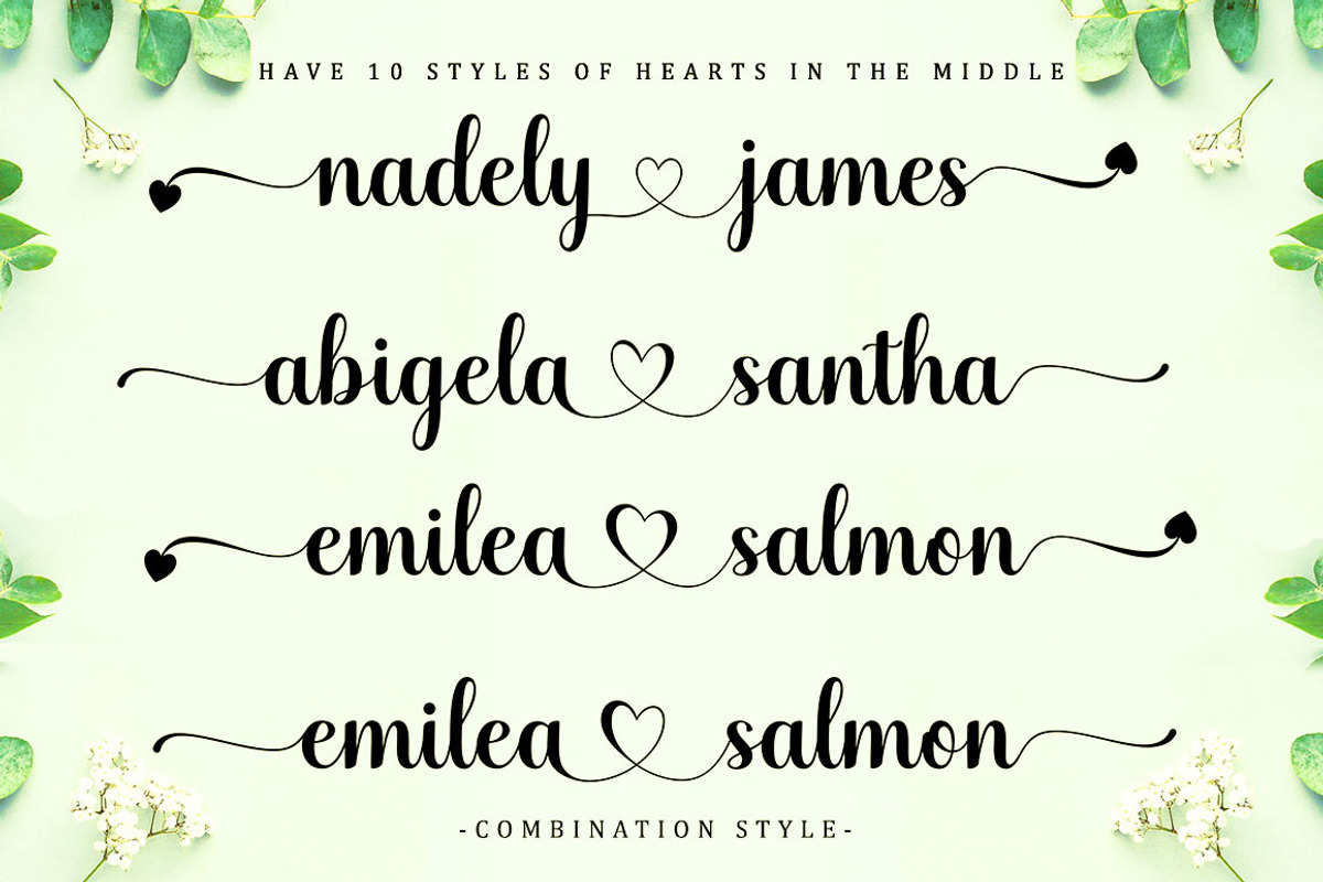 Holedan Heart Font, a Script Font by Bungletter (Photo 4 of 9)