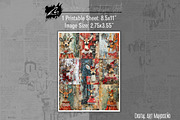 Cute Xmas Deer, Shabby Journal Pages, a Seasonal Illustration by Digital Art Mahdiseño (Thumbnail 8 of 10)