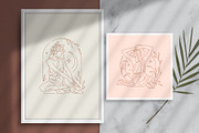 Line art women illustrations set, a Healthcare Illustration by Vasya Kobelev (Thumbnail 3 of 11)