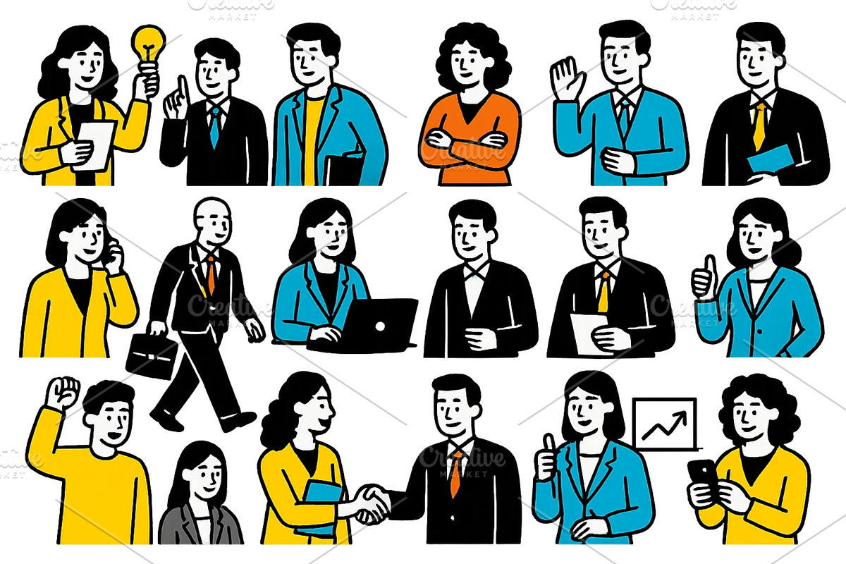 Professional teamwork and, a Person Illustration by ZinetroN