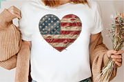 USA Patchwork American Heart Png, an Illustration by Designking (Thumbnail 3 of 6)