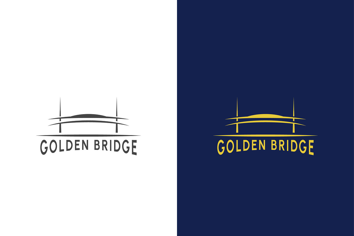 Gold Bridge Building Logo Design, a Branding & Logo Template by Morvana Crew