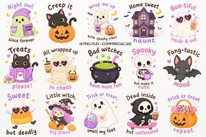 Halloween Kawaii Clipart Pumpkin PNG, a Seasonal Illustration by SugarCloudStudioArt