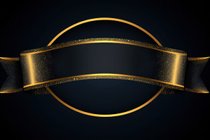 Elegant black and gold ribbon design, a Photo by Beautiful things