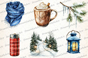 Chilly Christmas Day Clipart, an Illustration by DreamCafeArt (Thumbnail 3 of 7)