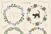 Wild Grass Mystic pattern&clipart, a Background Graphic by Cozy pattern shop (Thumbnail 8 of 12)