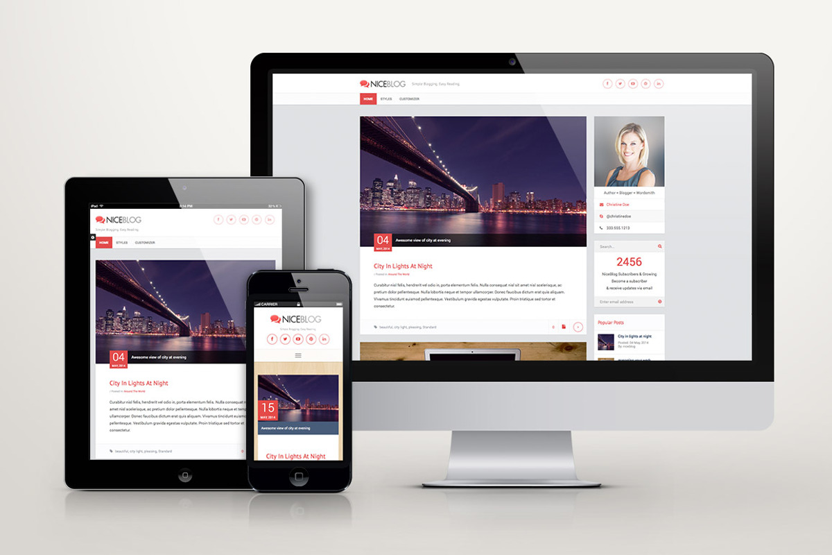 NiceBlog WordPress Blogging Theme, a WordPress Template by Dezinethemes (Photo 2 of 4)