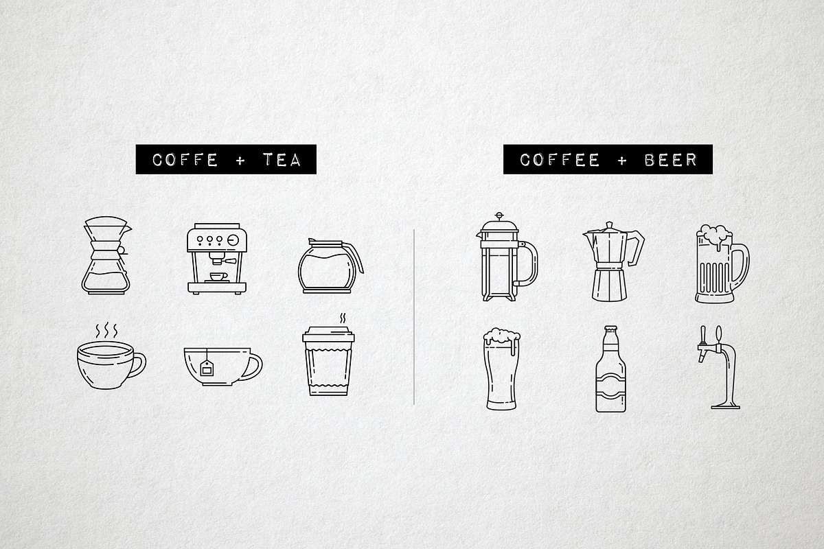 Drink and Food Icons Pack, an Outline Icon by Hatch Design Workshop (Photo 4 of 12)