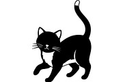 Cute Cat Silhouette Mega Vector Bund, an Animal Illustration by Designer_Momina (Thumbnail 24 of 34)