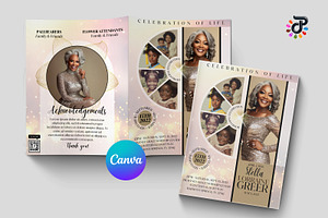 Elegant Canva Obituary Template