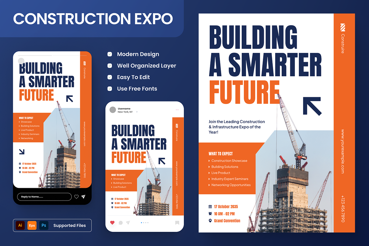 Construction Expo Flyer Set, a Flyer Template by Annora Studio (Photo 1 of 6)