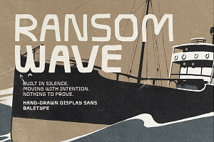 Ransom Wave - Display Sans, a Sans Serif Font by Bale Type