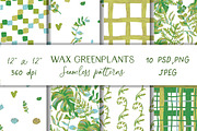Crayon Botanical Seamless Patterns, a Pattern Graphic by Lucyinyourheart (Thumbnail 1 of 10)