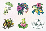 Botanical Summer Amphibians & Reptil, an Illustration by CreationArt (Thumbnail 5 of 5)