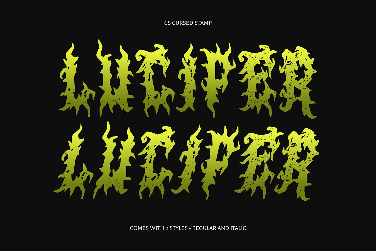 CS Cursed Stamp, a Blackletter Font by Craft Supply Co. (Photo 3 of 8)