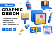 Grafic Design 3D Icon, an Object 3D Model by HacaStudio (Thumbnail 1 of 5)