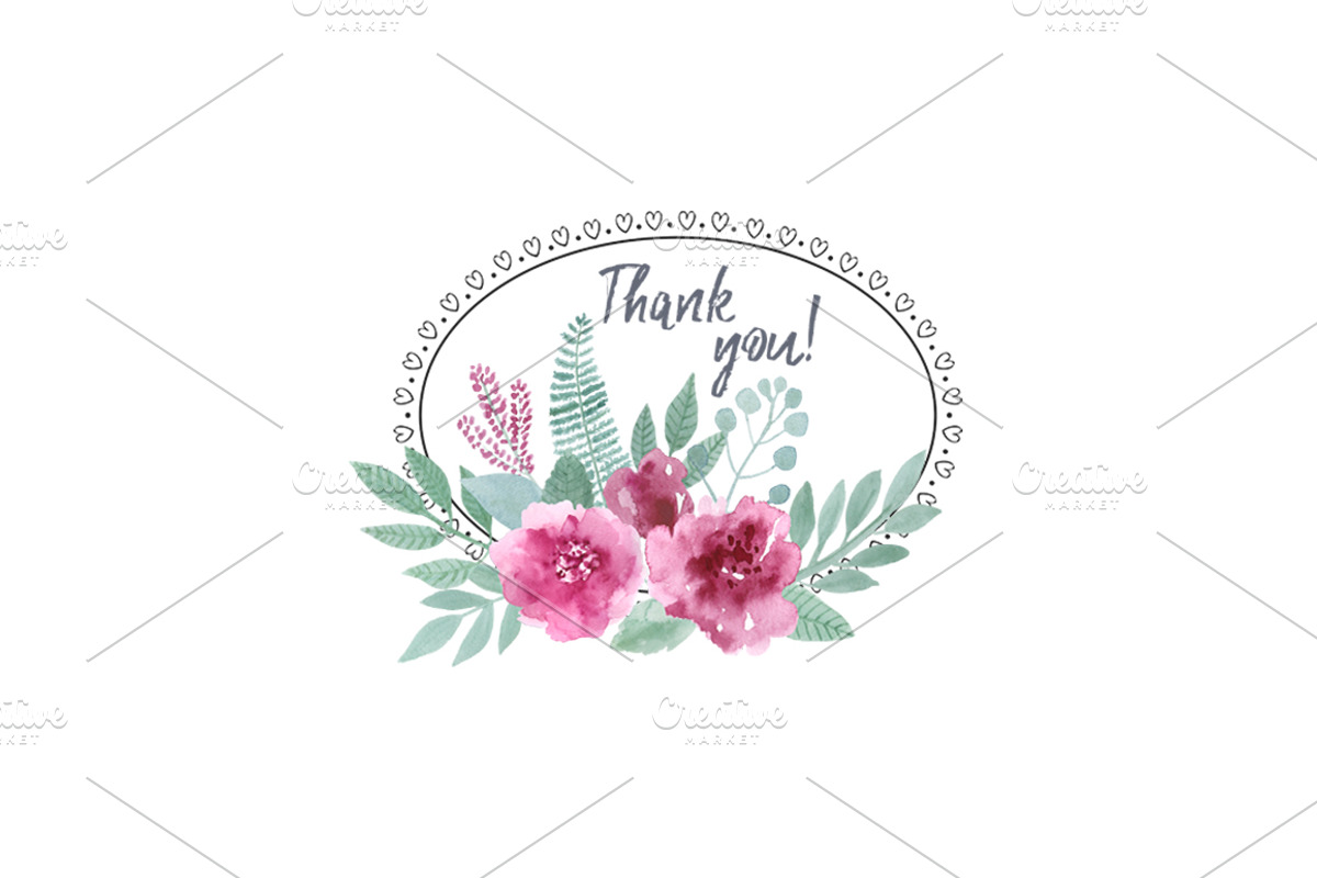 Watercolor floral marsala, an Illustration by BrushArtDesigns (Photo 10 of 10)