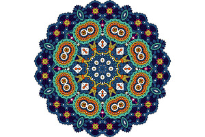 Blue And Green Mandala