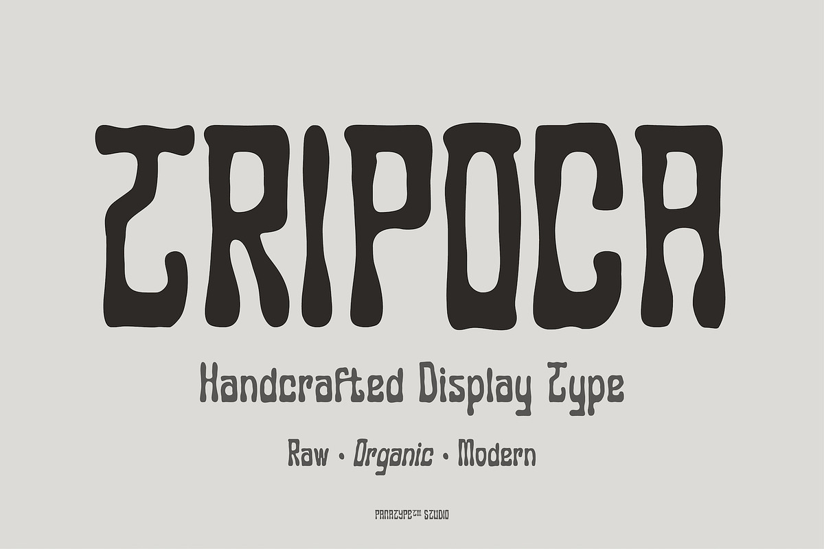 Tripoca – Handcrafted Display Font, a Handwritten Font by Panatype™ Studio (Photo 1 of 9)