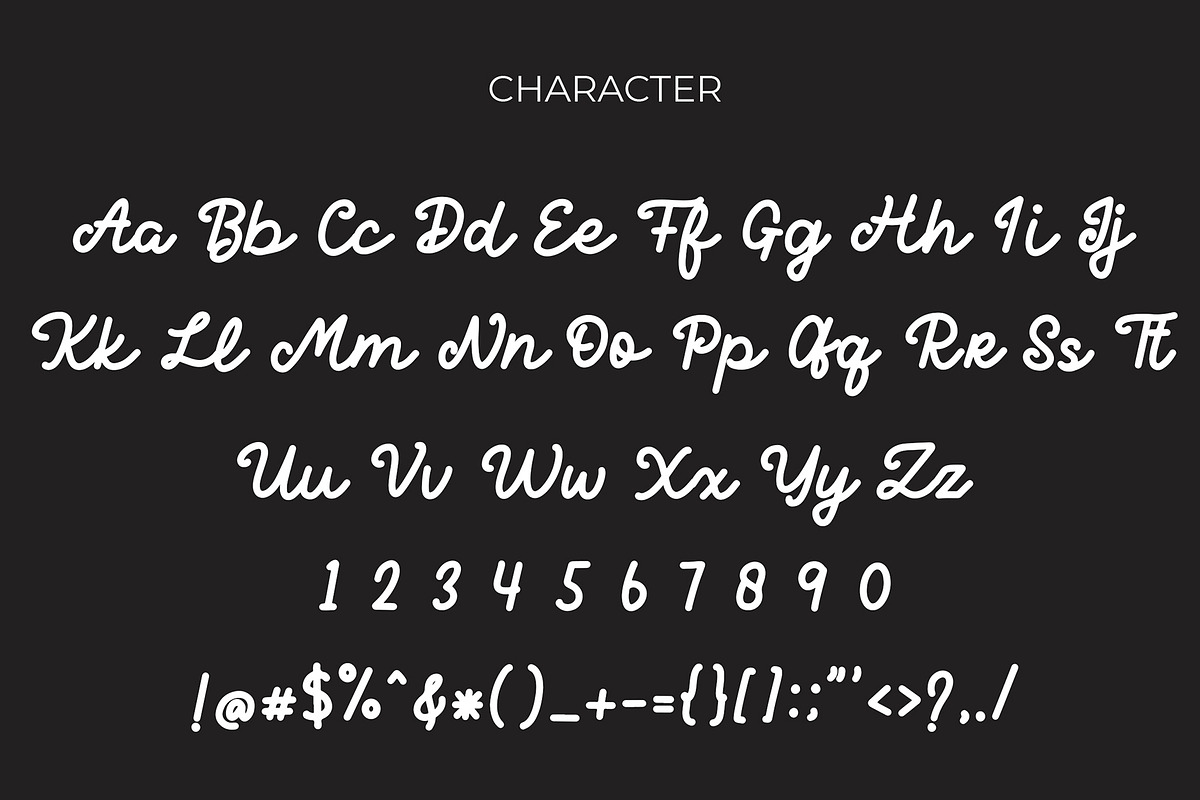 One Bite Bold Calligraphy Font preview 2