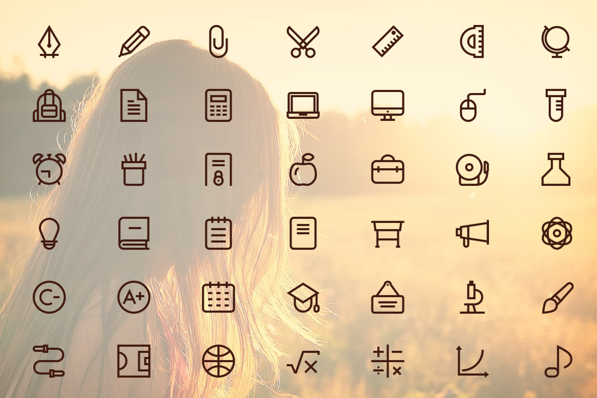 School Icons, an Outline Icon by Limitless (Photo 2 of 2)