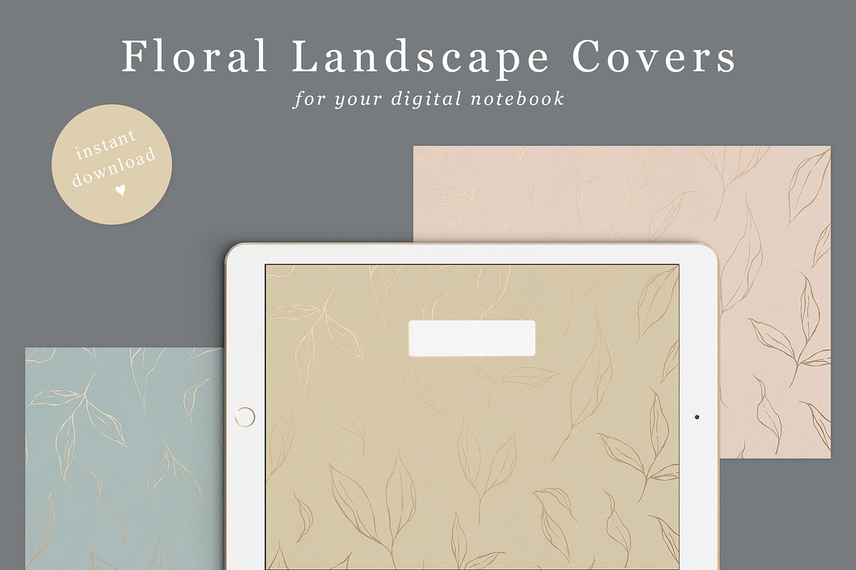 Floral Goodnotes Covers Landscape, a Stationery Template by By Lef Planning (Photo 1 of 5)