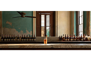 Vintage Cuban Bar With Rum Cocktail, a Food & Drink Photo by piter.goskov