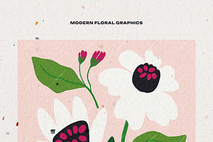 Abstract Modern Floral Graphics