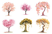 Spring Hearts Tree Clipart, an Illustration by CreationArt (Thumbnail 4 of 5)