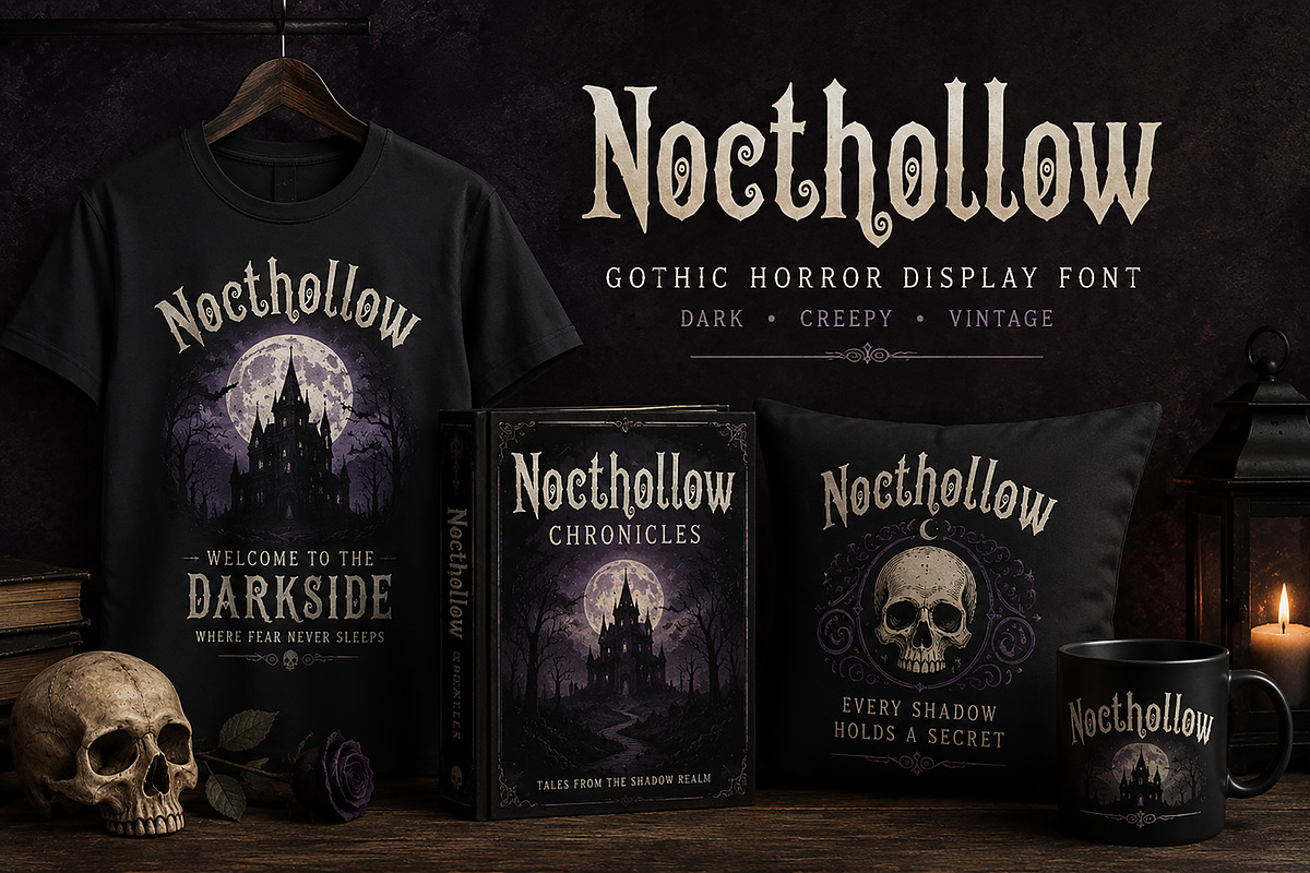 Nocthollow – Gothic Horror Font, a Blackletter Font by Wow Magic (Photo 2 of 5)
