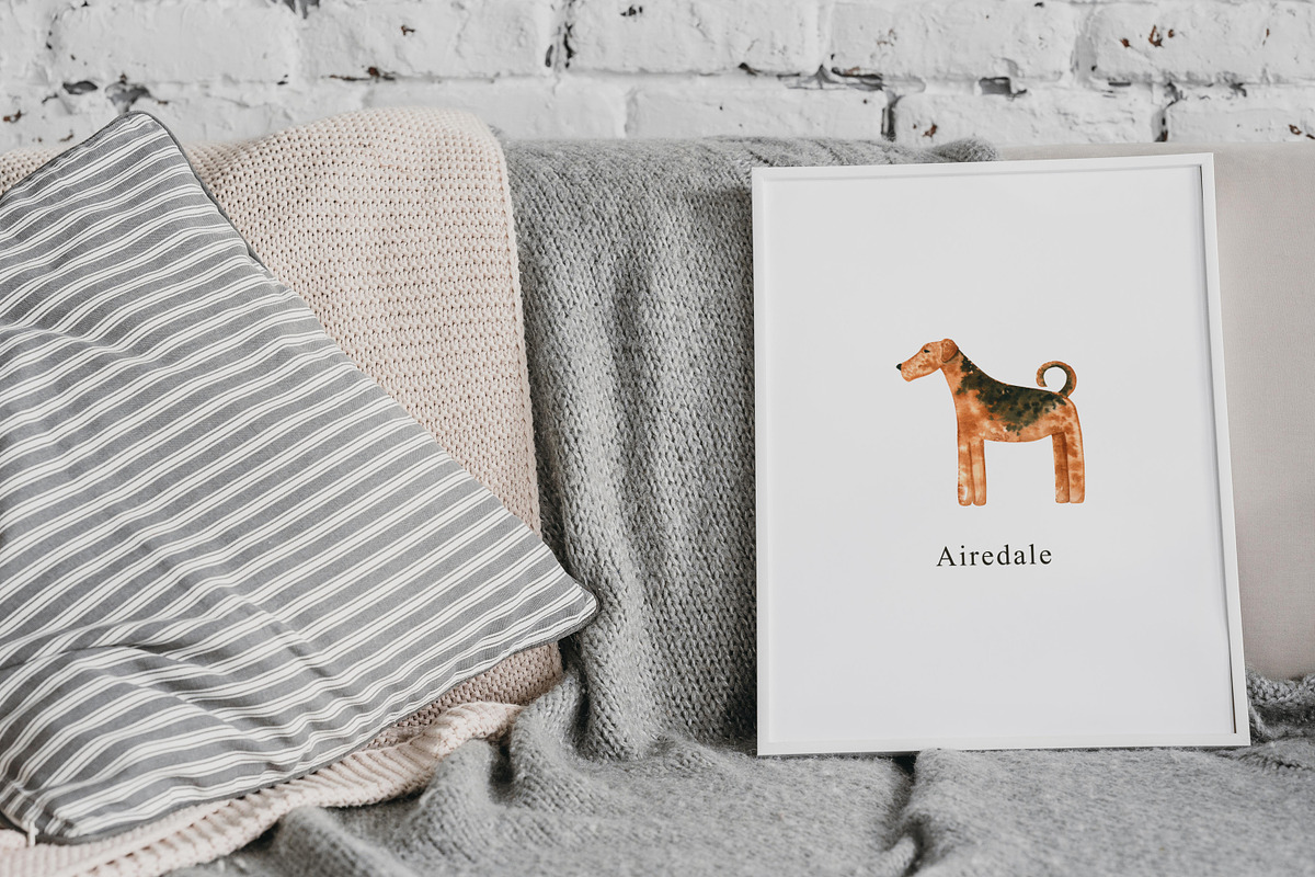 Adorable Dogs. Watercolor set., an Animal Illustration by Ola_Vola (Photo 4 of 8)