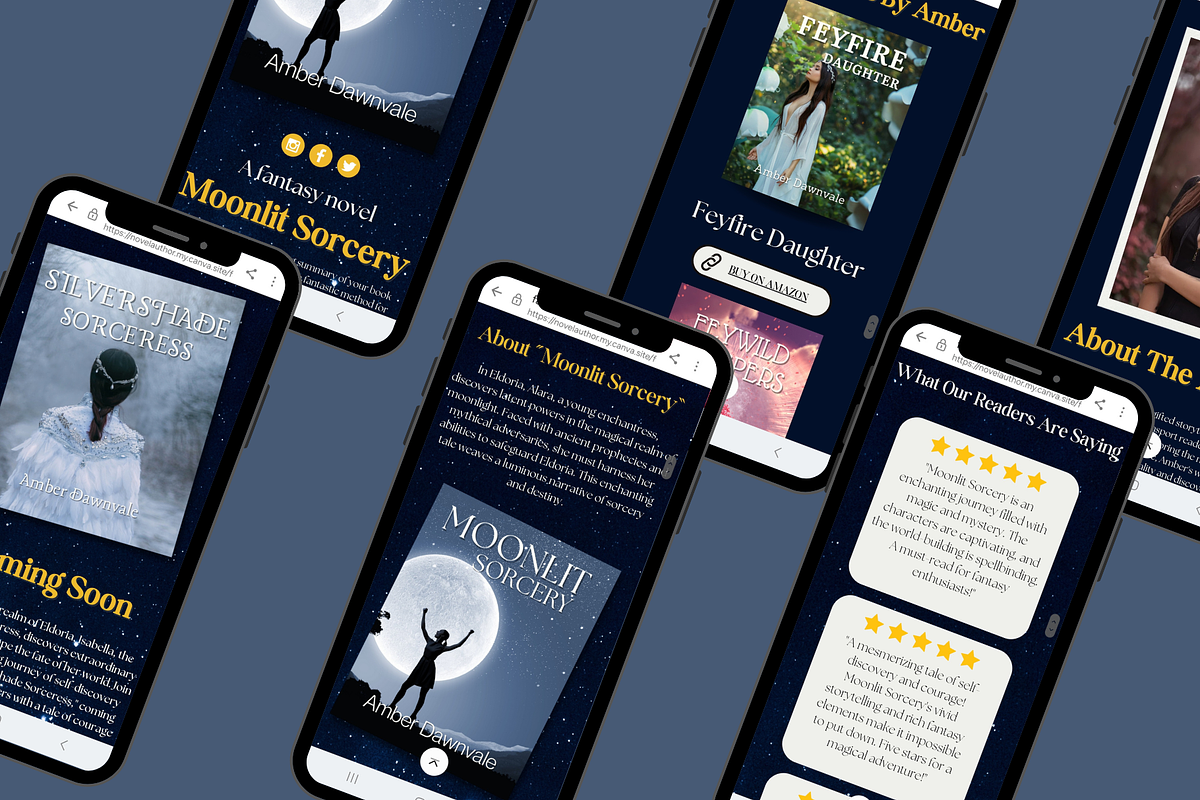 Fantasy Author Website Template, a Landing Page Template by Mindful Digital Co. (Photo 3 of 7)