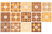 #266 Warm Beige Plaids, a Pattern Graphic by Plaid4You (Thumbnail 2 of 5)