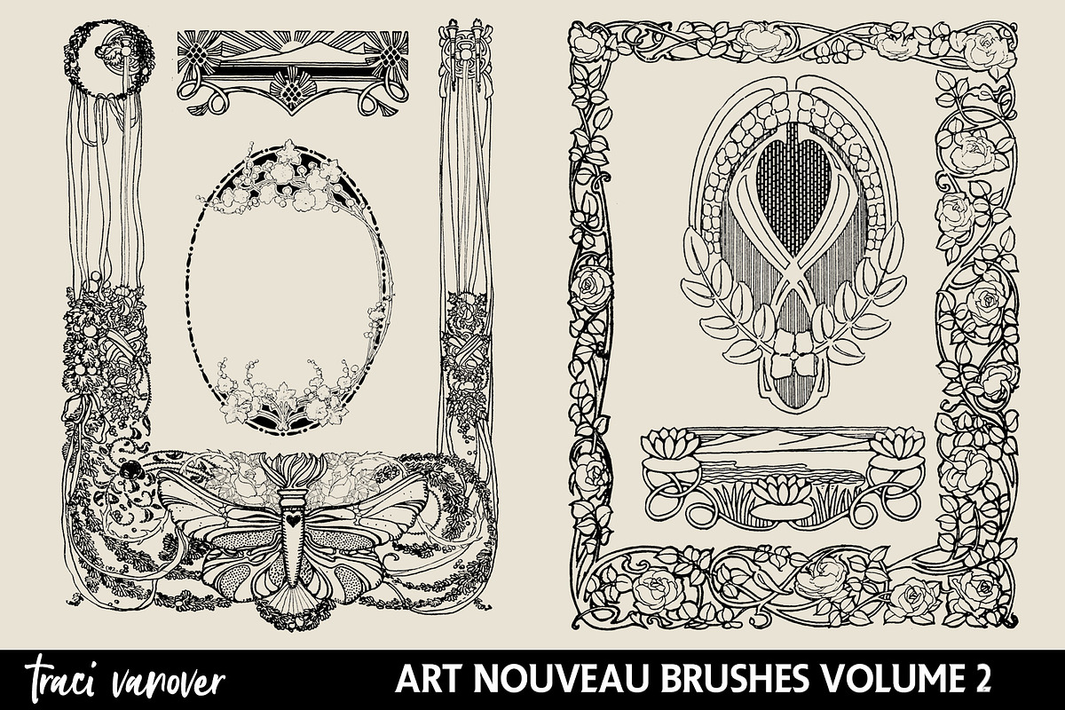 Art Nouveau Frames & Ornaments Vol 2 preview 8