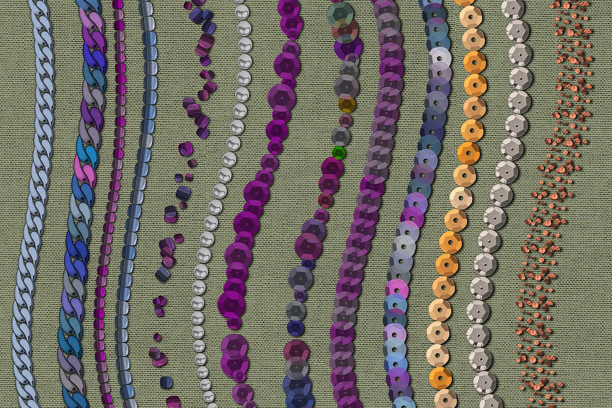 Beads & Sequins for Procreate, a Brush Add-On by Hanna Inaiáh (Photo 5 of 6)
